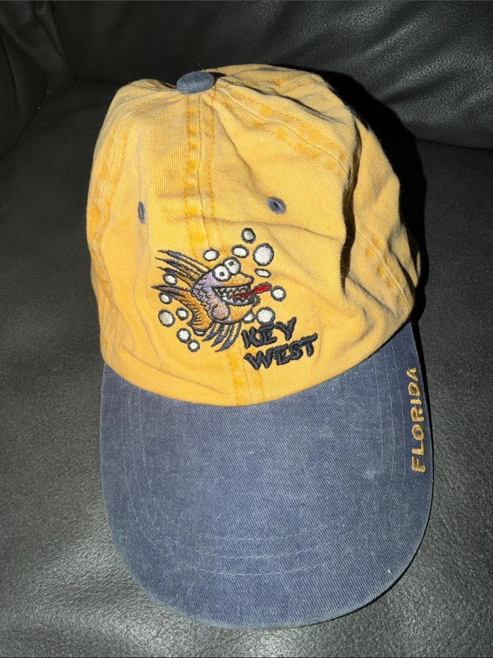 Key West Kids Yellow & Navy Florida Baseball Cap